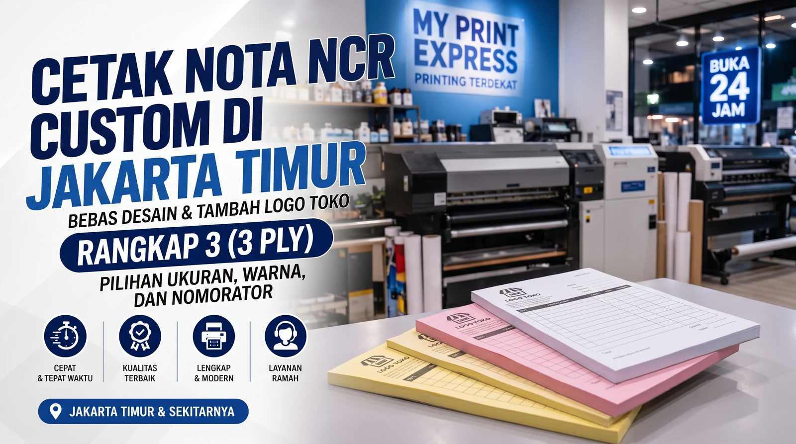 nota NCR custom dengan logo toko rangkap 3