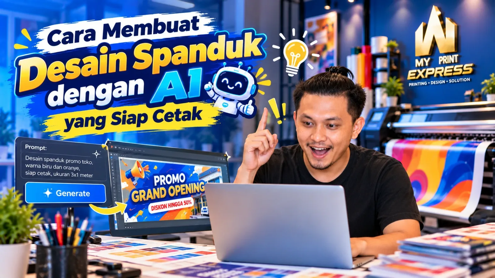 Cara Membuat Desain Spanduk dengan AI yang Siap Cetak