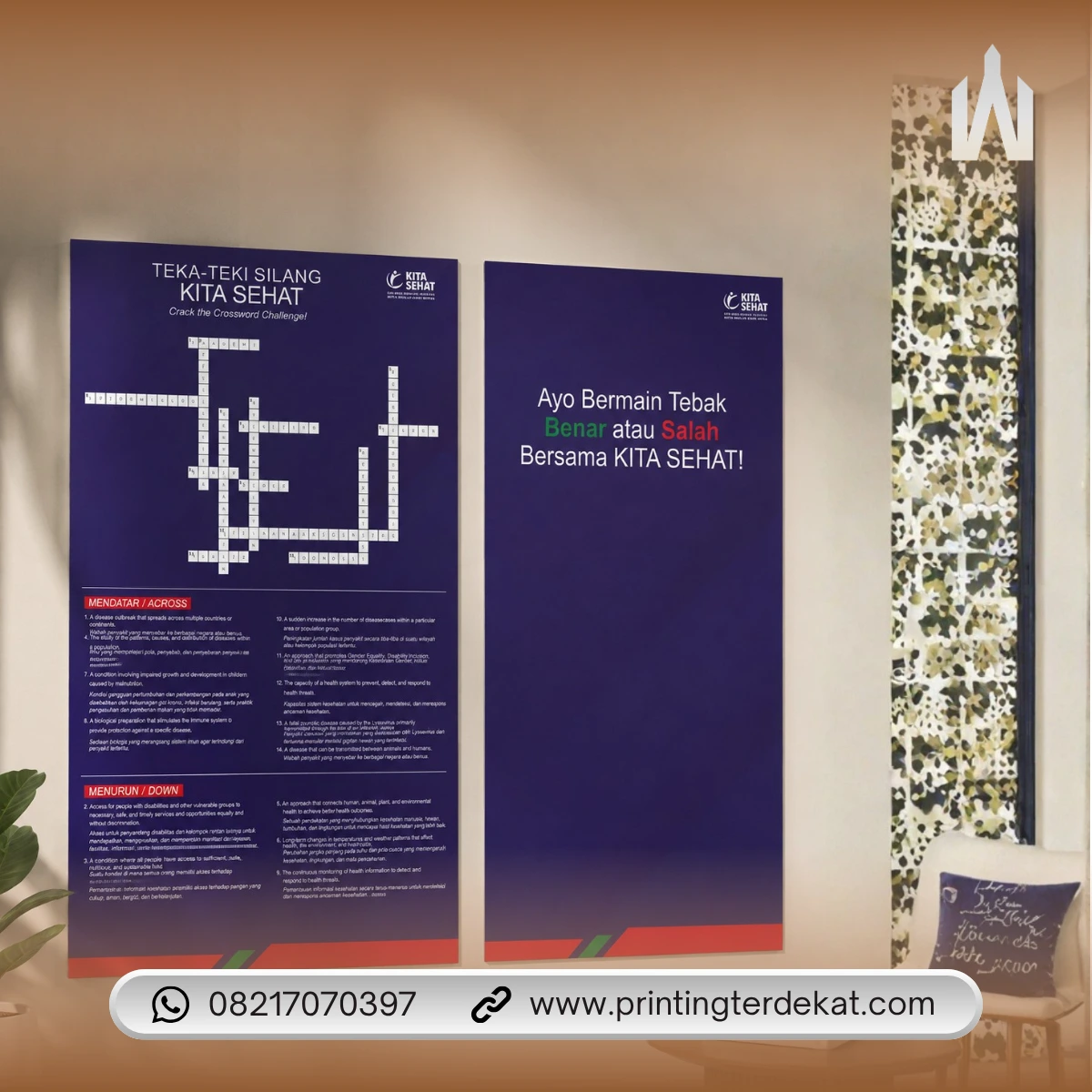 Foamboard custom hasil digital printing My Print Express.