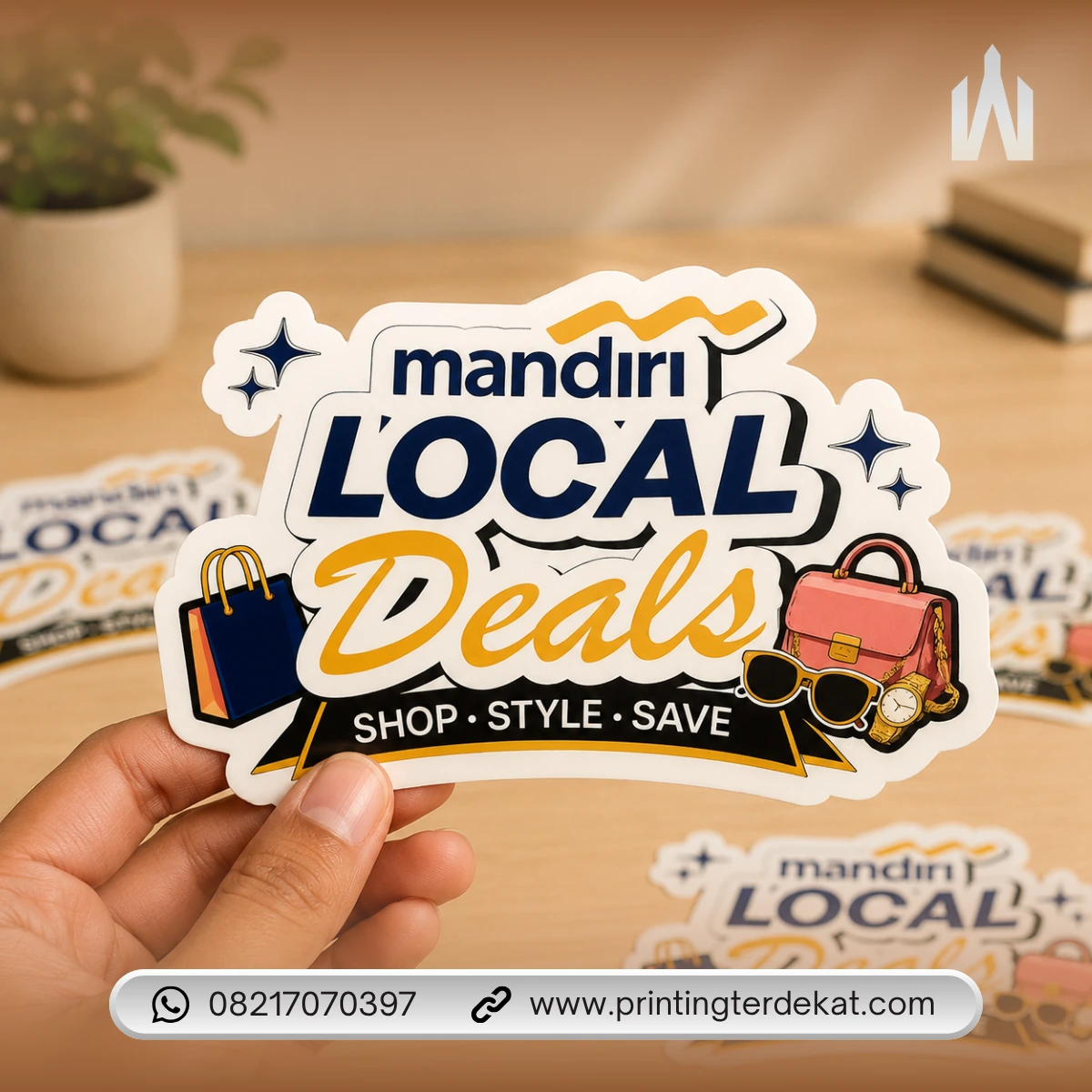 Sticker cutting custom vinyl berkualitas hasil digital printing My Print Express.