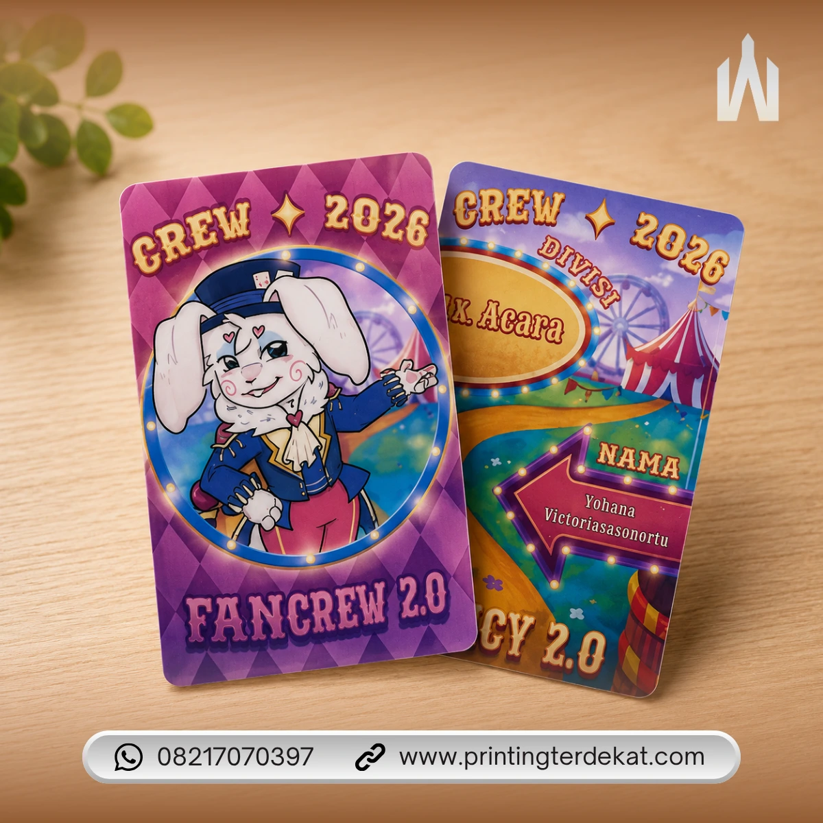 ID Card PVC lengkap dengan lanyard custom hasil digital printing My Print Express.