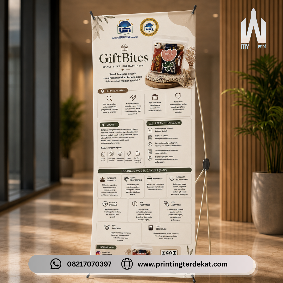 Cetak X Banner custom berkualitas di My Print.