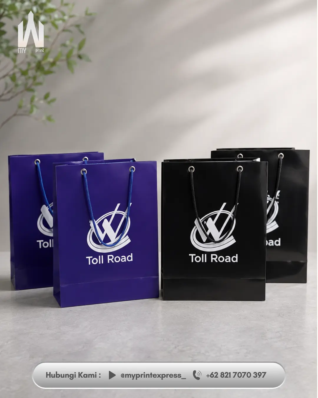 Paperbag custom perusahaan Waskita hasil cetak My Print Express