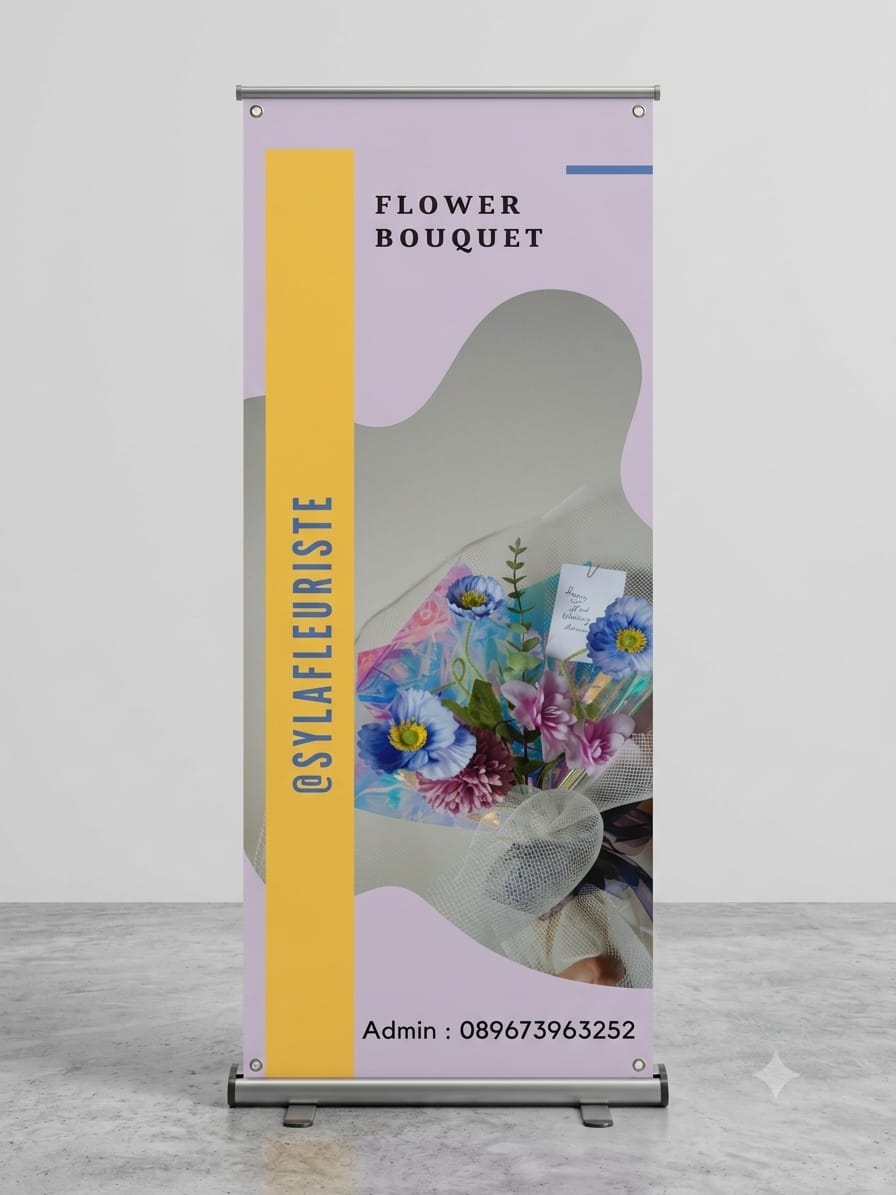 Cetak Roll Banner Bahan Korea