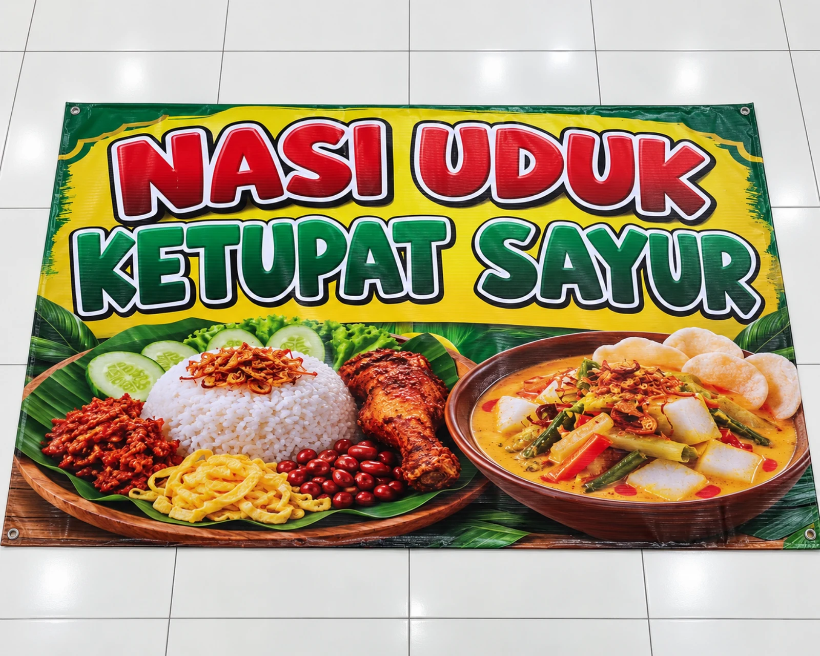 Banner bahan flexy china ekonomis warna tajam