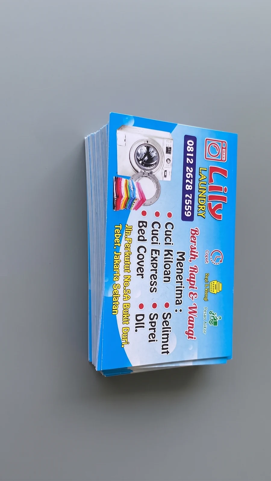 Kartu nama art carton kertas tebal warna tajam