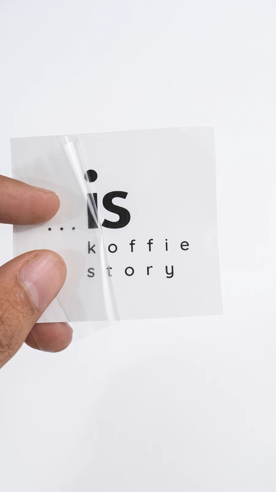 Stiker die cut transparan bening potong presisi